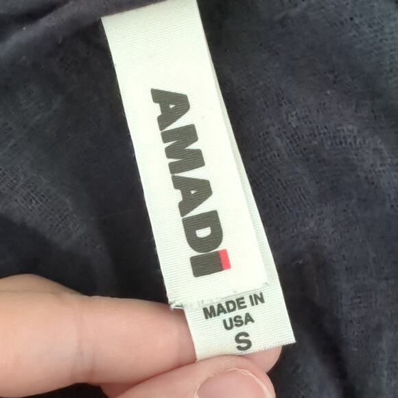 Anthropologie Amadi Dress Womens Small Drape Overlay Layered Black Gray USA - Picture 2 of 7